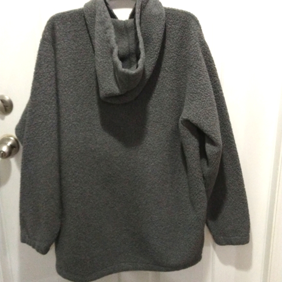 Vintage J. Crew 1/4 Zip Hooded Fleece Sweater/Jacket - Picture 5 of 6